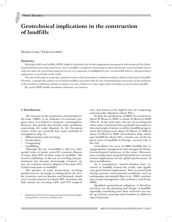 Más sobre Nota Técnica: Implicaciones Geotécnicas en la Construcción de Vertederos