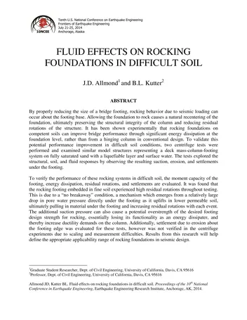 Más sobre Efectos de Fluidos en Cimientos Oscilantes en Suelo Difícil